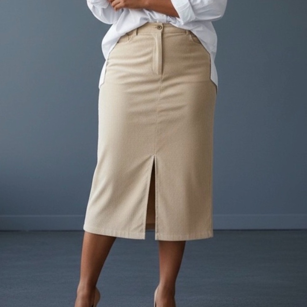 Corduroy Midi Skirt